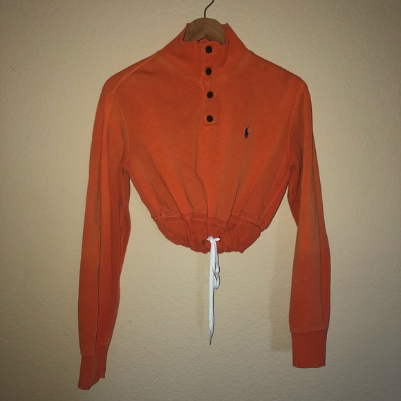Polo Ralph Lauren Tops - Polo Ralph Lauren Crop Top Drawstring Sweater